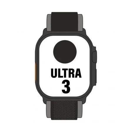 Apple Watch Ultra 3 MF1H4QL/A, 49 mm, GPS + Cellular, Caja Titanio Negro, Correa Trail Loop Negra M/L - Smartwatch Deportivo, 5G, Buceo, Seguridad Satelital, Hasta 72 Horas Batería Apple Watch Ultra 3 MF1H4QL/A, 49 mm, GPS + Cellular, Caja Titanio Negro, Correa Trail Loop Negra M/L - Smartwatch Deportivo, 5G, Buceo, Seguridad Satelital, Hasta 72 Horas Batería
